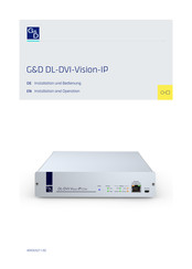 G&D DL-DVI-Vision-IP-CON Installation And Operation Manual