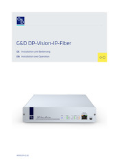 G&D DP-Vision-IP-Fiber Installation And Operation Manual