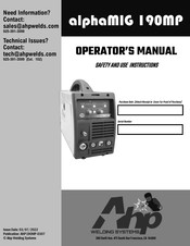 AHP alphaMIG 190MP Operator's Manual