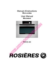 ROSIERES RDCG 40 User Manual