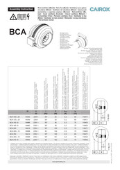 Cairox BCA 250 L 10 Manual