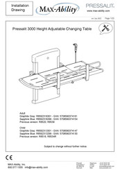 Max-Ability Pressalit 3000 Installation Drawing Manual