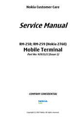 Nokia 2760 Service Manual