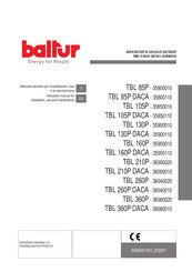 baltur TBL 85P DACA Instruction Manual For Installation, Use And Maintenance