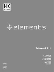 HK Audio E 110 Sub AS Manual