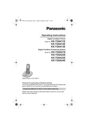 Panasonic KXTG6413 - EXPAND DIGITAL PHONE Operating Instructions Manual