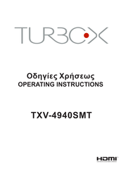 Turbo-x TXV-4940SMT Operating Instructions Manual