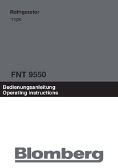 Blomberg FNT 9550 Operating Instructions Manual