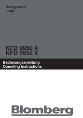 Blomberg KFD 9952 X Operating Instructions Manual