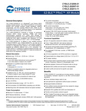 Cypress EZ-BLE PRoC XR Module Manual