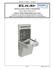 Elkay EZH2O LVRCGN8WS 1C Series Installation, Care & Use Manual