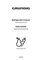 Grundig GKM 15830 XPN Instructions Of Use