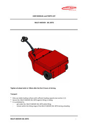 Multi-Mover 3XL 30TO User Manual And Parts List