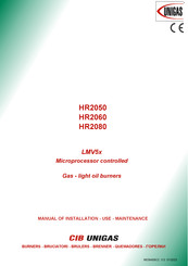 Unigas HR2050 Manual Of Installation - Use - Maintenance