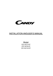 Candy CCE 16/1 X-07 Installation And User Manual