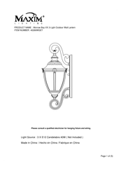Maxim Lighting Morrow Bay VX 40288WGET Installation Instructions