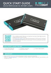 PULSEEIGHT P8-HDBT-L-EXSET Quick Start Manual