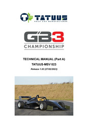 Tatuus GB3 CHAMPIONSHIP Technical Manual