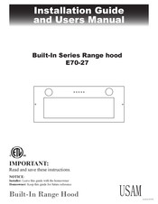 HomeBeyond E50-20 Installation Manual And User's Manual