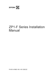 Ziton ZP1-F2 Installation Manual