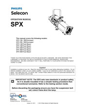 Philips Selecon SPX 50 Operation Manual