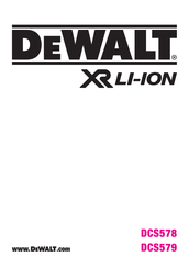 DeWalt DCS579N Original Instructions Manual