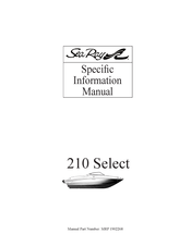 Sea Ray 210 Select Specific Information Manual