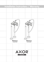 Hans Grohe AXOR Montreux 16553 1 Series Installation Instructions / Warranty