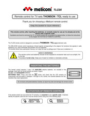 MELICONI TLC05 Quick Start Manual