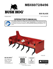 Bush Hog TOUGH MBX60 Operator's Manual