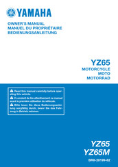 Yamaha YZ65M Owner's Manual