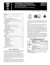 Bryant 395CAV Installation & Operating Instructions Manual