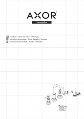 Hans Grohe AXOR Montreux 16550 1 Series Installation/User Instructions/Warranty