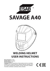 Esab SAVAGE A40 User Instructions