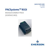 Emerson PACSystems RX3i Energy Pack Quick Start Manual