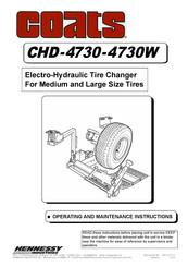 HENNESSY INDUSTRIES Coats CHD-4730-4730W Operating And Maintenance Instructions Manual