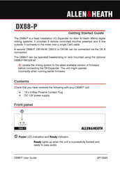 ALLEN & HEATH DX88-P Getting Started Manual