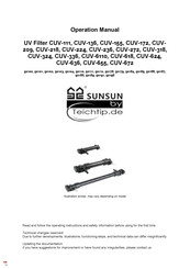 TeichTip SUNSUN UV-111 Operation Manual