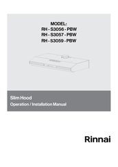 Rinnai RH-S3056-PBW Operation & Installation Manual