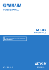 Yamaha MT03M Owner's Manual