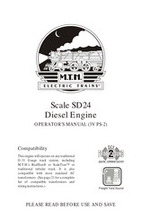 MTHTrains Scale SD24 Diesel Engine Operator's Manual