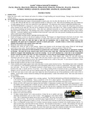 Oasis P8ACSL Instructions Manual