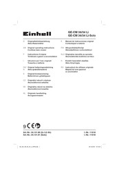 EINHELL GE-CM 36/34 Li-Solo Original Operating Instructions