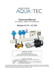 Aquatec Watermaker AC 135 Technical Manual