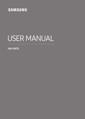 Samsung HW-R470 User Manual