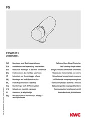 KWC F5SM1011 Installation And Operating Instructions Manual