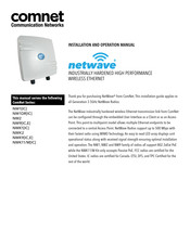 Comnet netwave NW2 Installation And Operation Manual