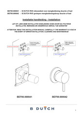 B DUTCH RVS KRANEN BD700.000042 Installation Manual