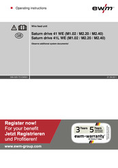 EWM Saturn drive 41L WE Operating Instructions Manual