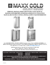 Maxx Cold MXSR-49FD Service, Installation, And Instruction Manual
